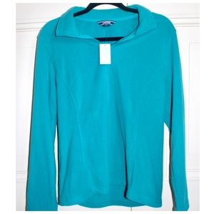 Fleece Quarter Zip from Lands’ End NWT